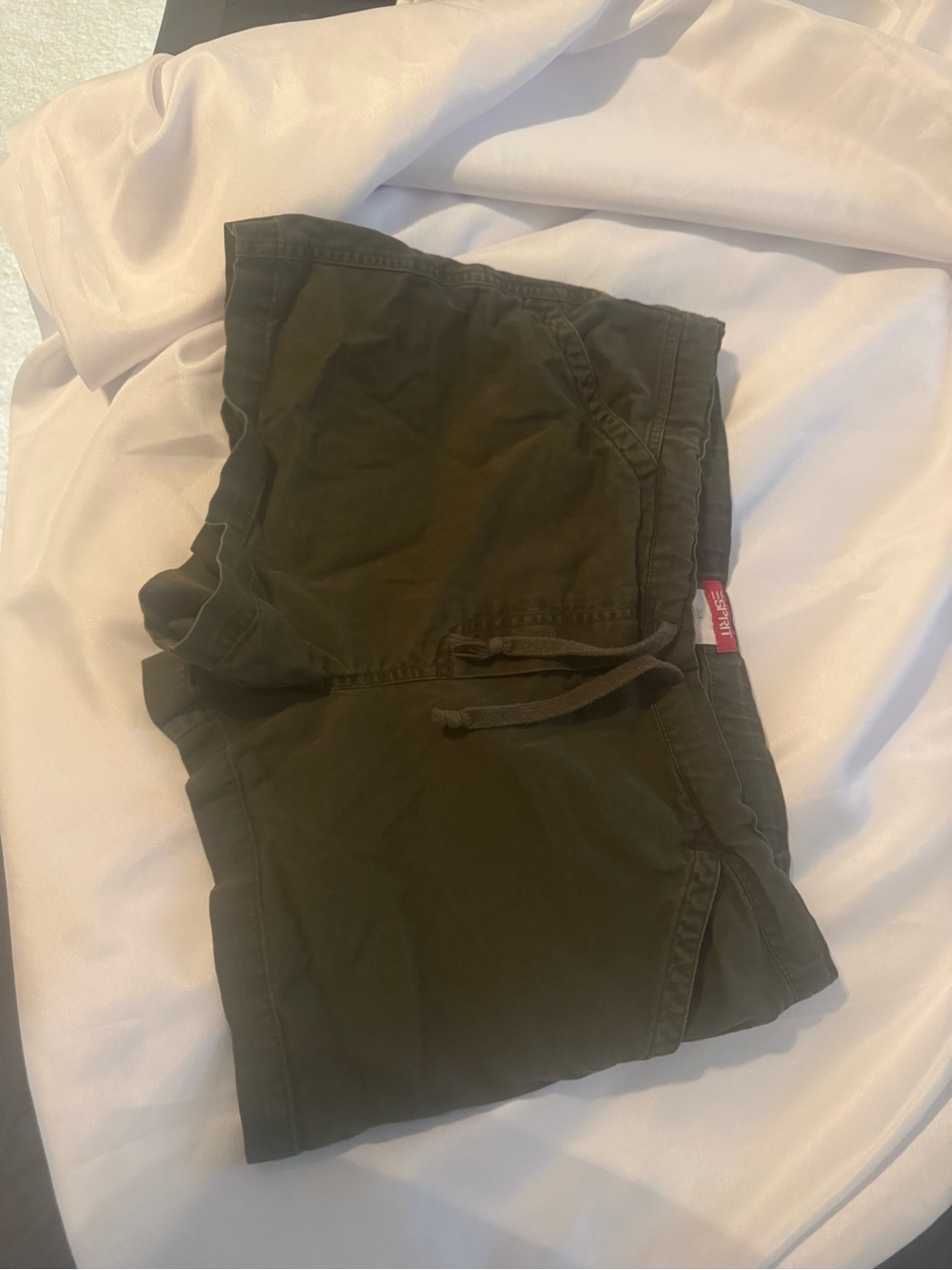 Esprit Women's Olive Drawstring Hybrid Shorts